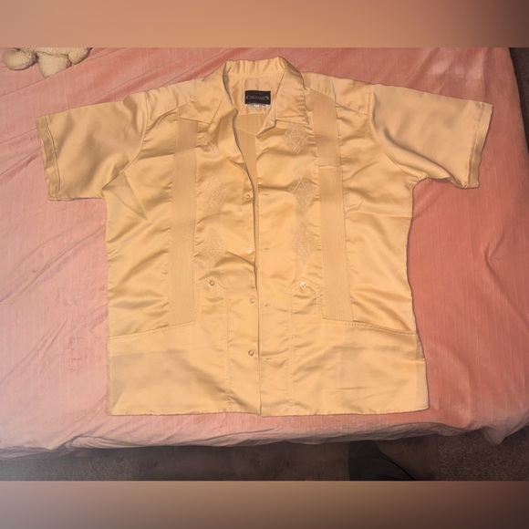 Cubavera Light Tan Short Sleeve Shirt - Picture 1 of 4